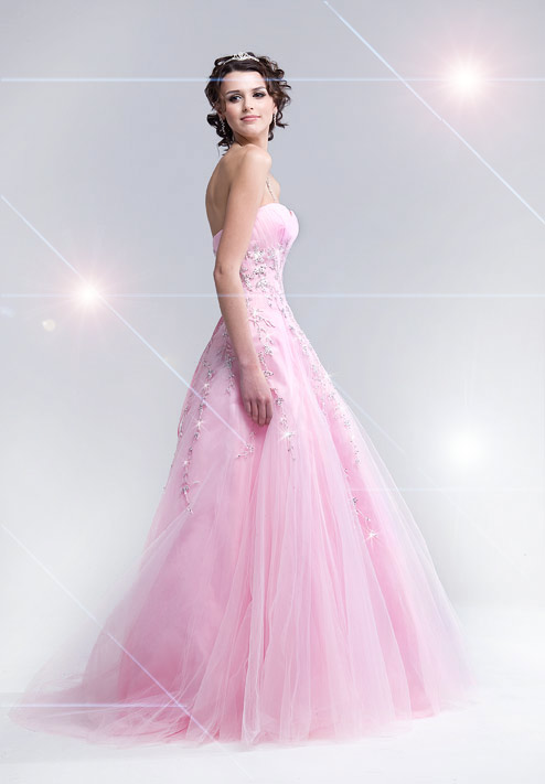 Pink Prom Dresses For Slim Ladies