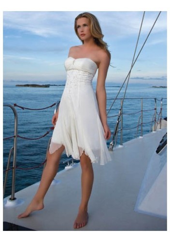 short beach wedding dresses