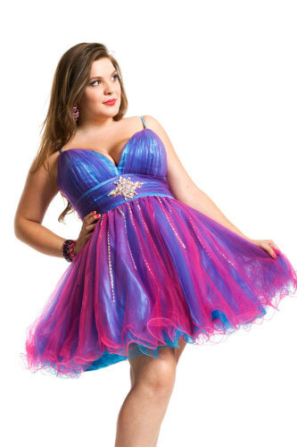 short plus size prom dresses