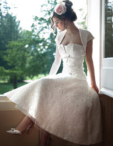 short vintage wedding dresses