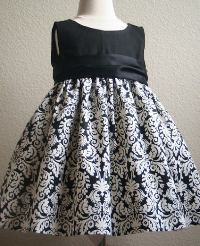 black and white flower girl dresses