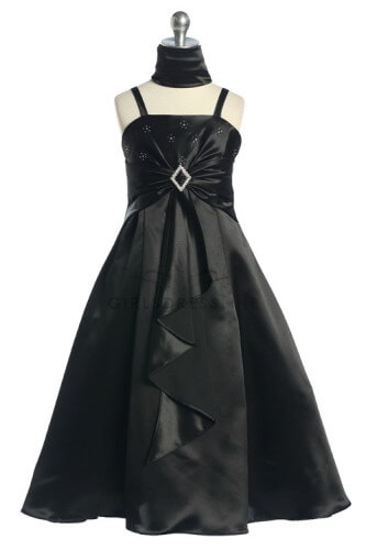 black junior bridesmaid dresses