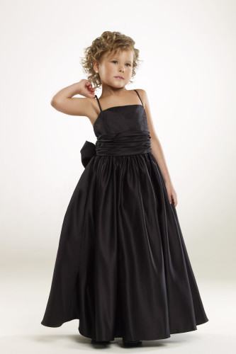 cheap black flower girl dresses