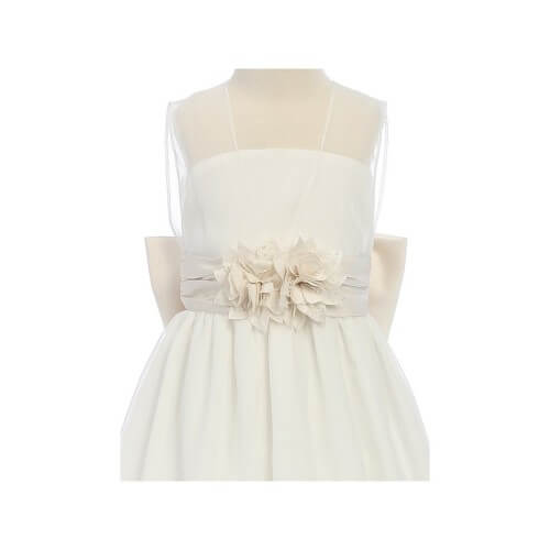 ivory chiffon flower girl dresses