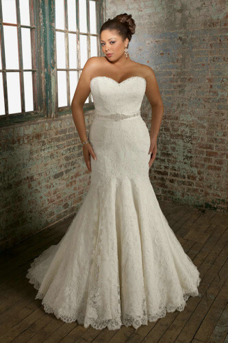 plus size lace wedding dresses