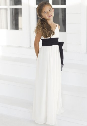 white junior bridesmaid dresses