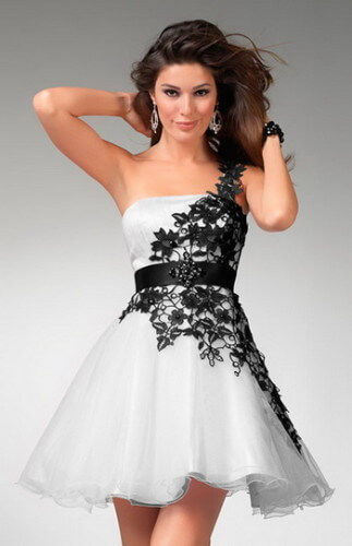 black and white formal dresses