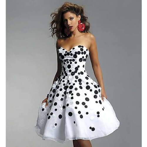 black and white party dresses