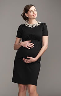 black formal maternity dress