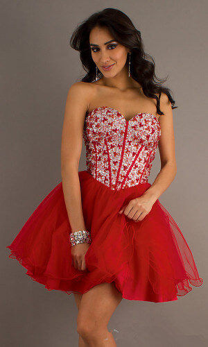 cheap red party dresses