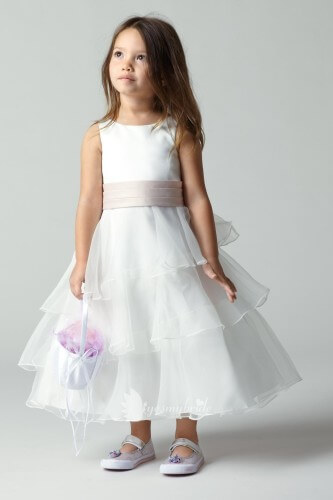 diamond white flower girl dresses