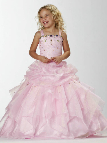 girls pink party dresses