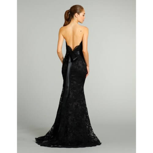 long black lace dress