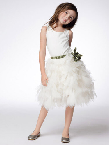 off white flower girl dresses