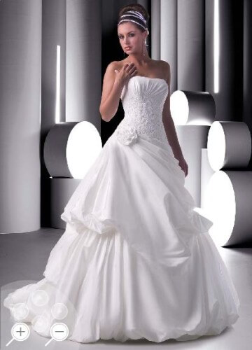 white strapless wedding dresses