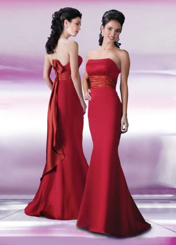 long red bridesmaid dresses